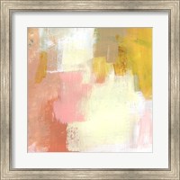 Framed 'Yellow and Blush I' border=