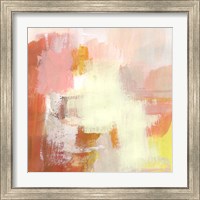 Framed 'Yellow and Blush III' border=