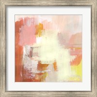 Framed 'Yellow and Blush III' border=