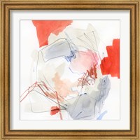 Framed 'Coral Swirl I' border=