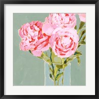 Framed 'Popping Peonies II' border=