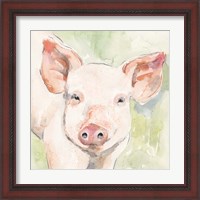 Framed 'Sunny the Pig I' border=