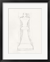 Chess Set Sketch II Framed Print