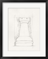 Chess Set Sketch IV Framed Print