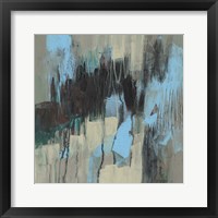 Framed 'Ocean Blue Abstract I' border=