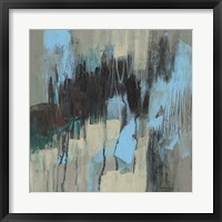 Framed 'Ocean Blue Abstract I' border=