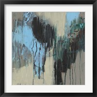 Framed 'Ocean Blue Abstract II' border=