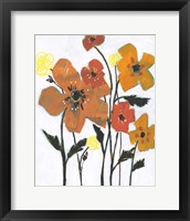 Framed 'Hot Flowers I' border=