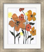 Framed 'Hot Flowers I' border=