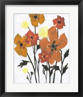 Framed 'Hot Flowers II' border=