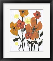 Framed 'Hot Flowers II' border=