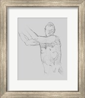 Framed 'Male Torso Sketch III' border=