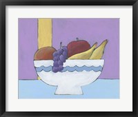 White Fruit Bowl I Framed Print