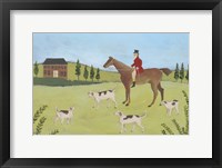 Folk Art Fox Hunt IV Framed Print