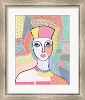 Framed 'Pattern Lady I' border=