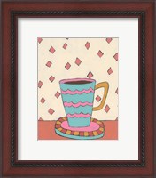 Framed 'Mid Morning Coffee I' border=