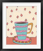 Framed 'Mid Morning Coffee I' border=