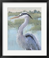 Framed Blue Heron Portrait I