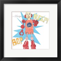 Framed 'Toy Tin Robots I' border=