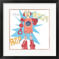 Framed 'Toy Tin Robots I' border=