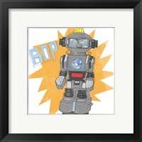 Framed 'Toy Tin Robots II' border=