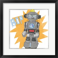 Framed 'Toy Tin Robots II' border=