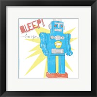 Framed 'Toy Tin Robots III' border=