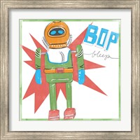 Framed 'Toy Tin Robots IV' border=