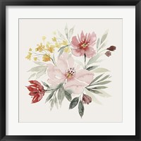 Framed Pink Posy Dance I