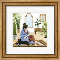 Framed 'Alone Time I' border=