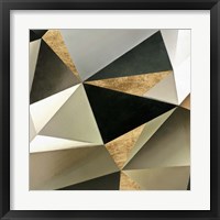 Framed 'Gold Polygon Wall II' border=