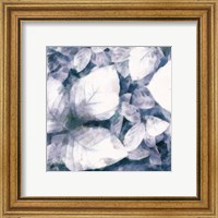 Framed 'Blue Shaded Leaves II' border=