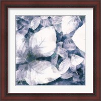 Framed 'Blue Shaded Leaves II' border=