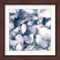 Framed 'Blue Shaded Leaves III' border=