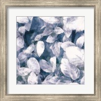 Framed 'Blue Shaded Leaves III' border=