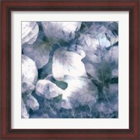 Framed 'Blue Shaded Leaves IV' border=