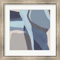 Framed 'Blue Chrysalis II' border=