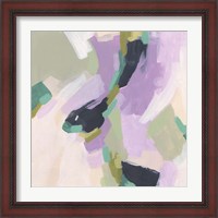 Framed 'Lavender Swirl III' border=