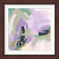 Framed 'Lavender Swirl IV' border=