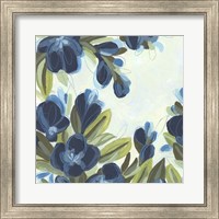 Framed 'Lush Indigo Blooms I' border=