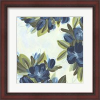 Framed 'Lush Indigo Blooms II' border=