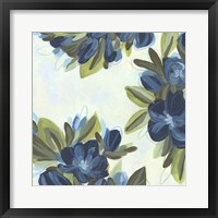 Lush Indigo Blooms II Framed Print