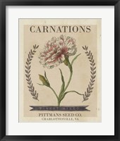 Vintage Seed Packets V Framed Print