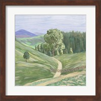 Framed 'Hill Lines I' border=