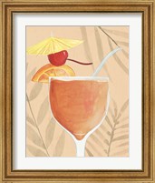 Framed 'Tropical Cocktail I' border=