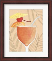 Framed 'Tropical Cocktail I' border=