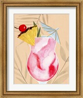 Framed 'Tropical Cocktail II' border=