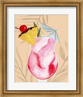 Framed 'Tropical Cocktail II' border=