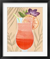 Framed 'Tropical Cocktail III' border=