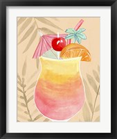 Framed 'Tropical Cocktail IV' border=